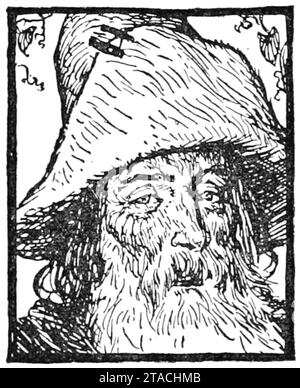 Abbildung auf Seite 258 im Grimmschen Hausmärchen (Edwardes, Bell) Stockfoto