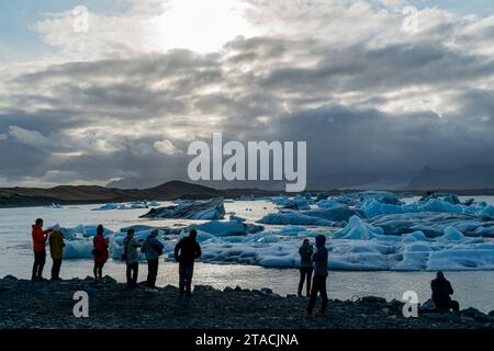 Island, Jökulsarlon Gletscher Lagune Stockfoto