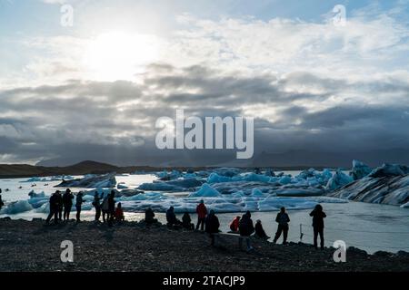 Island, Jökulsarlon Gletscher Lagune Stockfoto