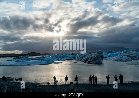 Island, Jökulsarlon Gletscher Lagune Stockfoto