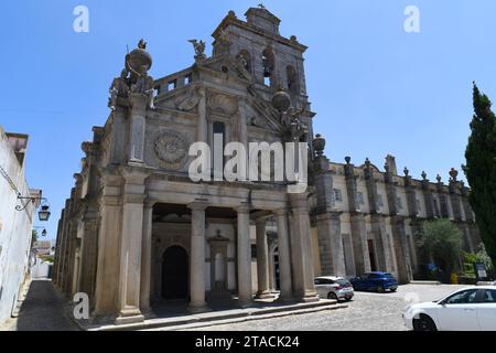 Stadt Evora, Kirche Nossa Senhora da Graca (Renaissance, 16. Jahrhundert). Alentejo, Portugal. Stockfoto