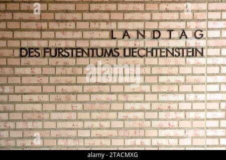 Vaduz, Liechtenstein - 02. Juni 2017: Liechtensteinisches parlamentsgebäude in Vaduz Stockfoto