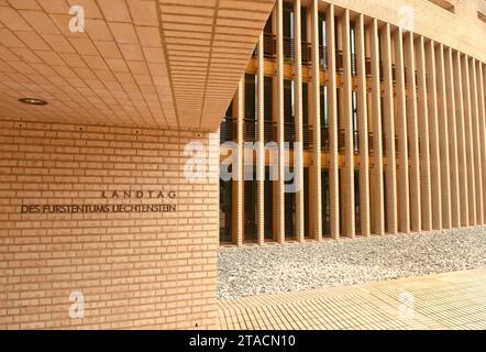 Vaduz, Liechtenstein - 02. Juni 2017: Liechtensteinisches parlamentsgebäude in Vaduz Stockfoto