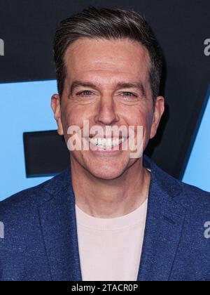 LOS ANGELES, KALIFORNIEN, USA – 29. NOVEMBER: Der US-amerikanische Schauspieler und Komiker Ed Helms kommt am 29. November 2023 zur Premiere von Netflix’s „Family Switch“ im AMC The Grove 14 in Los Angeles, Kalifornien, USA. (Foto: Xavier Collin/Image Press Agency) Stockfoto