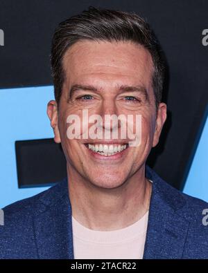 LOS ANGELES, KALIFORNIEN, USA – 29. NOVEMBER: Der US-amerikanische Schauspieler und Komiker Ed Helms kommt am 29. November 2023 zur Premiere von Netflix’s „Family Switch“ im AMC The Grove 14 in Los Angeles, Kalifornien, USA. (Foto: Xavier Collin/Image Press Agency) Stockfoto