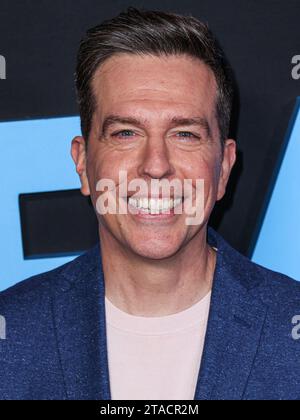 LOS ANGELES, KALIFORNIEN, USA – 29. NOVEMBER: Der US-amerikanische Schauspieler und Komiker Ed Helms kommt am 29. November 2023 zur Premiere von Netflix’s „Family Switch“ im AMC The Grove 14 in Los Angeles, Kalifornien, USA. (Foto: Xavier Collin/Image Press Agency) Stockfoto