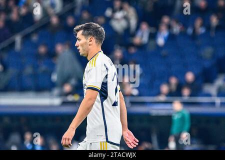 MADRID, SPANIEN - 29. NOVEMBER: Brahim Diaz von Real Madrid CF läuft während des Spiels zwischen Real Madrid CF und SSC Napoles von der UEFA Champions League am 29. November 2023 in Santiago Bernabeu in Madrid. (Samuel Carreño/Pximages) Credit: Px Images/Alamy Live News Stockfoto