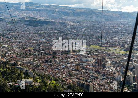 Blick auf Bogotá vom Berg Montserrate in Kolumbien Stockfoto