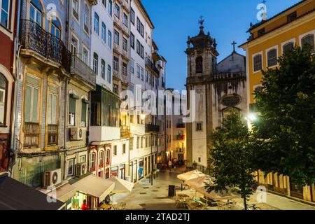 Klimatische Stadt bei Nacht, Coimbra Portugal Stockfoto