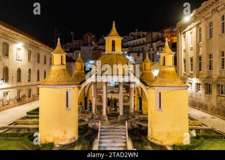 Jardim da Manga, Renaissance-Architekturarbeiten mit Wasserfontänen, Coimbra Stockfoto