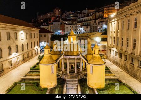 Jardim da Manga, Renaissance-Architekturarbeiten mit Wasserfontänen, Coimbra Stockfoto