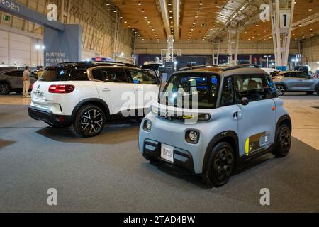 Citroen My Ami Electric und Citroen C5 Aircross Hybridfahrzeuge auf der ECAR Show – Hybrid and Electric Motor Show Stockfoto