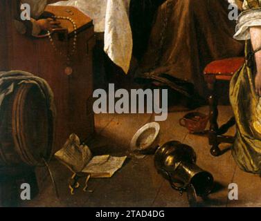 In Luxury, Hüte dich (Detail) 1663 von Jan Steen Stockfoto