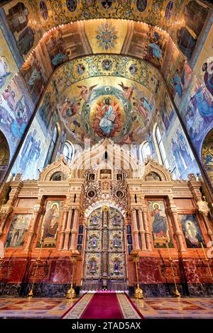 St. Petersburg, Russland. Kirche des Erlösers auf dem Blut Stockfoto