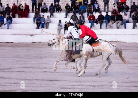 Ein Polo Match in Leh, Ladakh, Indien Stockfoto