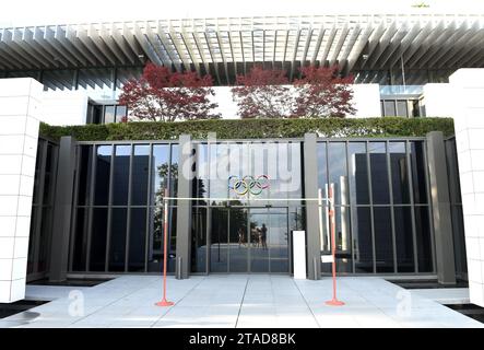 Lausanne, Schweiz - 05. Juni 2017: Eintritt in das Olympische Museum in Lausanne, Schweiz Stockfoto