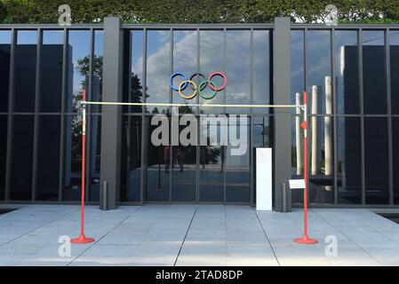 Lausanne, Schweiz - 05. Juni 2017: Eintritt in das Olympische Museum in Lausanne, Schweiz Stockfoto