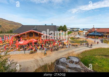 Alpenrestaurant Kasermandl am Penken, Penken, Penkenjoch (2.095 m), Finkenberg Gemeinde, Zillertaler Alpen, Tuxtal, Tirol, Österreich Stockfoto