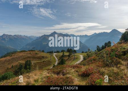 Penken, Penkenjoch (2.095 m), Finkenberg Gemeinde, Zillertaler Alpen, Tuxtal, Tirol, Österreich Stockfoto