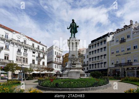 Joaquim Antonio de Aguiar Monument, Largo da Portagem, Coimbra, Portugal Stockfoto