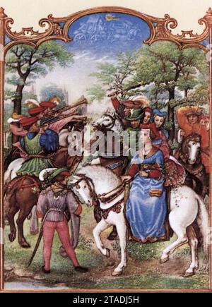 Grimani Breviary: The Month of May 1510s von Gerard Horenbout Stockfoto