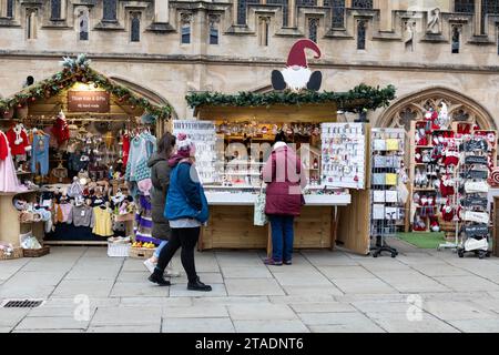 Bath Christmas Market 2023, Bath City Centre, City of Bath, Somerset, England, UK Stockfoto