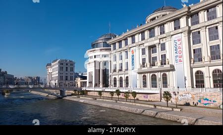 Das Außenministerium in Skopje, Nordmazedonien Stockfoto