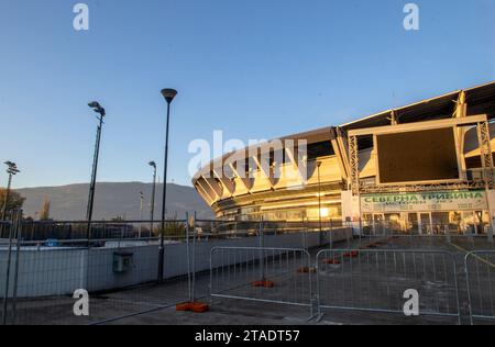 Die Toshe Proeski Arena im Zentrum von Skopje in Nordmakedonien Stockfoto