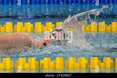 ROTTERDAM - Marrit Steenbergen am ersten Tag der Rotterdam Qualifikation trifft Schwimmen im Rotterdam Swimming Center. ANP IRIS VAN DEN BROEK Stockfoto