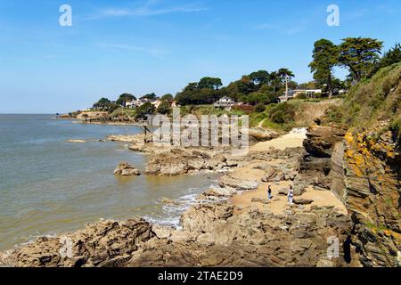 Frankreich, Loire Atlantique, Pornic, Fischerhütten (Carrelet) Stockfoto