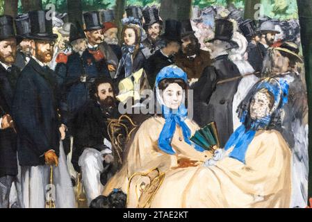 Republik Irland, County Dublin, Hugh Lane Gallery, Gemälde von Edouard Manet aus dem Jahr 1862 mit dem Titel Music in the Tuileries Gardens Stockfoto