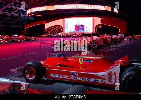 Scarperia, Mugello - 28. Oktober 2023: Ferrari F1 312 T4 von Jody Scheckter auf dem Ferrari World Finals 2023 auf dem Mugello Circuit in Italien. Stockfoto