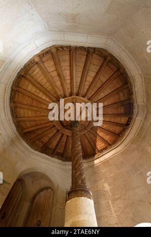 Frankreich, Finistere, Quimper, Breton Abteilung Museum im alten Bischofspalast, Treppe des 16. in der Tour de Rohan Stockfoto