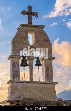 Albanien, Provinz Vlora, das alte Dorf Dhermi, Kirche des orthodoxen Panagia-Klosters (13.-14. Jahrhundert) Stockfoto