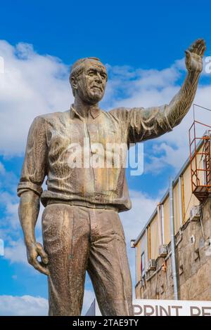 Albanien, Provinz Durres, Fushe Kruje, Statue zu Ehren von Präsident George W. Bush nach seinem Besuch im Juni 2007, dem ersten amerikanischen Präsidenten, der das postkommunistische Albanien besuchte Stockfoto