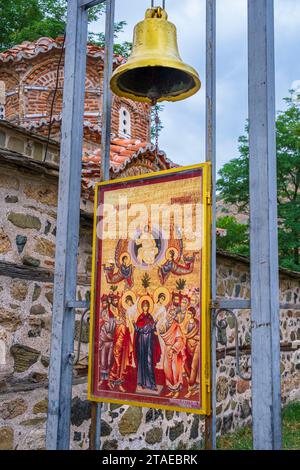 Albanien, Umgebung von Korce, Mborje, die im 9. Jahrhundert gegründete orthodoxe Kirche der Auferstehung Christi, eine der ältesten Kirchen auf dem Balkan Stockfoto