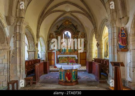 Frankreich, Manche, Cotentin, Gemeinde La Hague, Greville Hague, Kirche Sainte Colombe Stockfoto