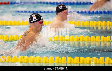 ROTTERDAM - Caspar Corbeau am ersten Tag der Rotterdam Qualifikation trifft Schwimmen im Rotterdam Swimming Center. ANP IRIS VAN DEN BROEK Stockfoto