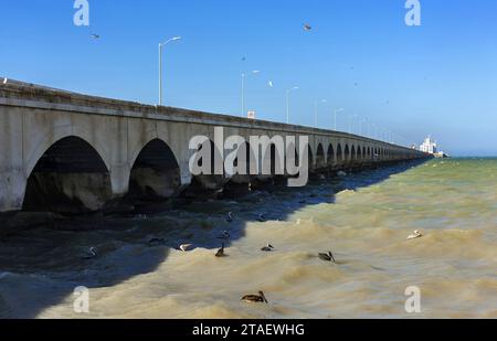 Schiffsterminal in Progreso, Mexiko Stockfoto