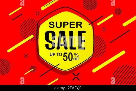 Flash Sale Bannervorlage. Vektorabbildung. Stock Vektor