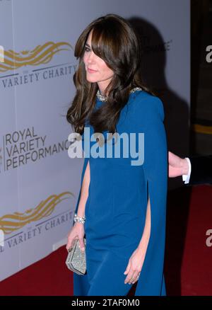 London, Großbritannien. November 30, 2023. Die Prinzessin von Wales kommt an der Royal Variety Performance, der Royal Albert Hall. Quelle: Doug Peters/EMPICS/Alamy Live News Stockfoto