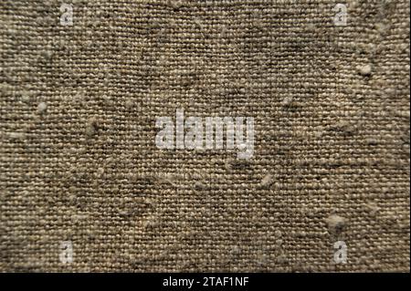 Textur von grobem Jute-Sackleinen als Hintergrund Stockfoto