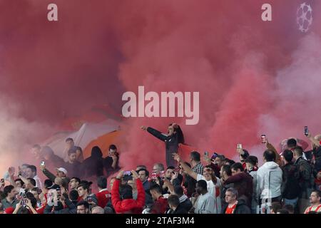 November 2023. Lissabon, Portugal. Benfica-Fans während des Spiels am 5. Spieltag der Gruppe D für die UEFA Champions League, Benfica vs Inter Mailand Credit: Alexandre de Sousa/Alamy Live News Stockfoto