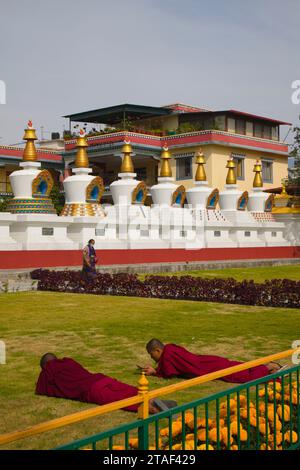 Nepal, Kathmandu-Tal, Bodhnath, Shechen Tengyi Dargyeling Gompa, tibetisch-buddhistisches Kloster, Stockfoto