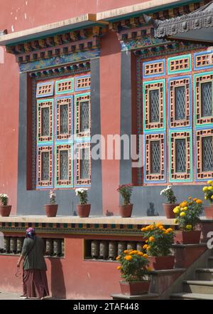 Nepal, Kathmandu-Tal, Bodhnath, Shechen Tengyi Dargyeling Gompa, tibetisch-buddhistisches Kloster, Stockfoto