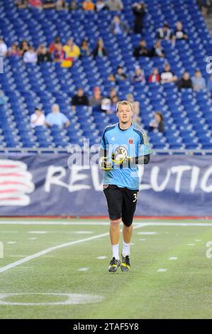 Foxborough, Massachusetts, USA. September 2013. Während des MLS-Fußballspiels zwischen D.C. United und der New England Revolution im Gillette Stadium in Foxborough, Massachusetts. Das Ergebnis nach One Half D.C. United 1 New England Revolution 0. Eric Canha/CSM/Alamy Live News Stockfoto