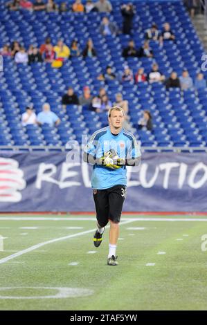 Foxborough, Massachusetts, USA. September 2013. Während des MLS-Fußballspiels zwischen D.C. United und der New England Revolution im Gillette Stadium in Foxborough, Massachusetts. Das Ergebnis nach One Half D.C. United 1 New England Revolution 0. Eric Canha/CSM/Alamy Live News Stockfoto