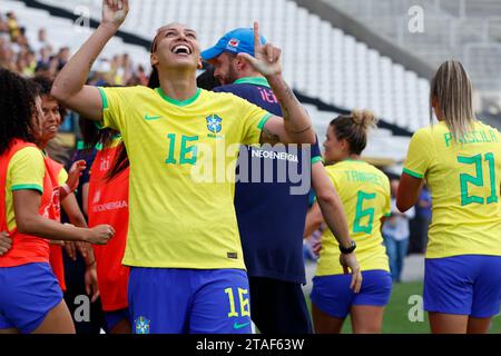 Sao Paulo, Sao Paulo, Brasilien. November 2023 30. Freundschaftsspiel zwischen der brasilianischen Fußballmannschaft der Frauen und Japan (Foto: © Leco Viana/TheNEWS2 via ZUMA Press Wire) NUR ZUR REDAKTIONELLEN VERWENDUNG! Nicht für kommerzielle ZWECKE! Stockfoto