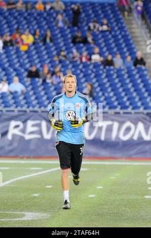 Foxborough, Massachusetts, USA. September 2013. Während des MLS-Fußballspiels zwischen D.C. United und der New England Revolution im Gillette Stadium in Foxborough, Massachusetts. Das Ergebnis nach One Half D.C. United 1 New England Revolution 0. Eric Canha/CSM/Alamy Live News Stockfoto