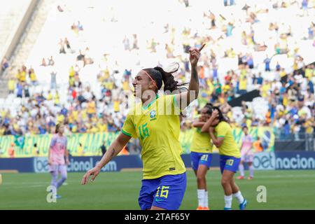 Sao Paulo, Sao Paulo, Brasilien. November 2023 30. Freundschaftsspiel zwischen der brasilianischen Fußballmannschaft der Frauen und Japan (Foto: © Leco Viana/TheNEWS2 via ZUMA Press Wire) NUR ZUR REDAKTIONELLEN VERWENDUNG! Nicht für kommerzielle ZWECKE! Stockfoto